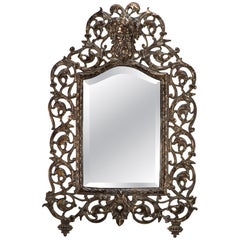 Antique Bradley & Hubbard Cast Bronze Bacchus Wall Vanity Mirror