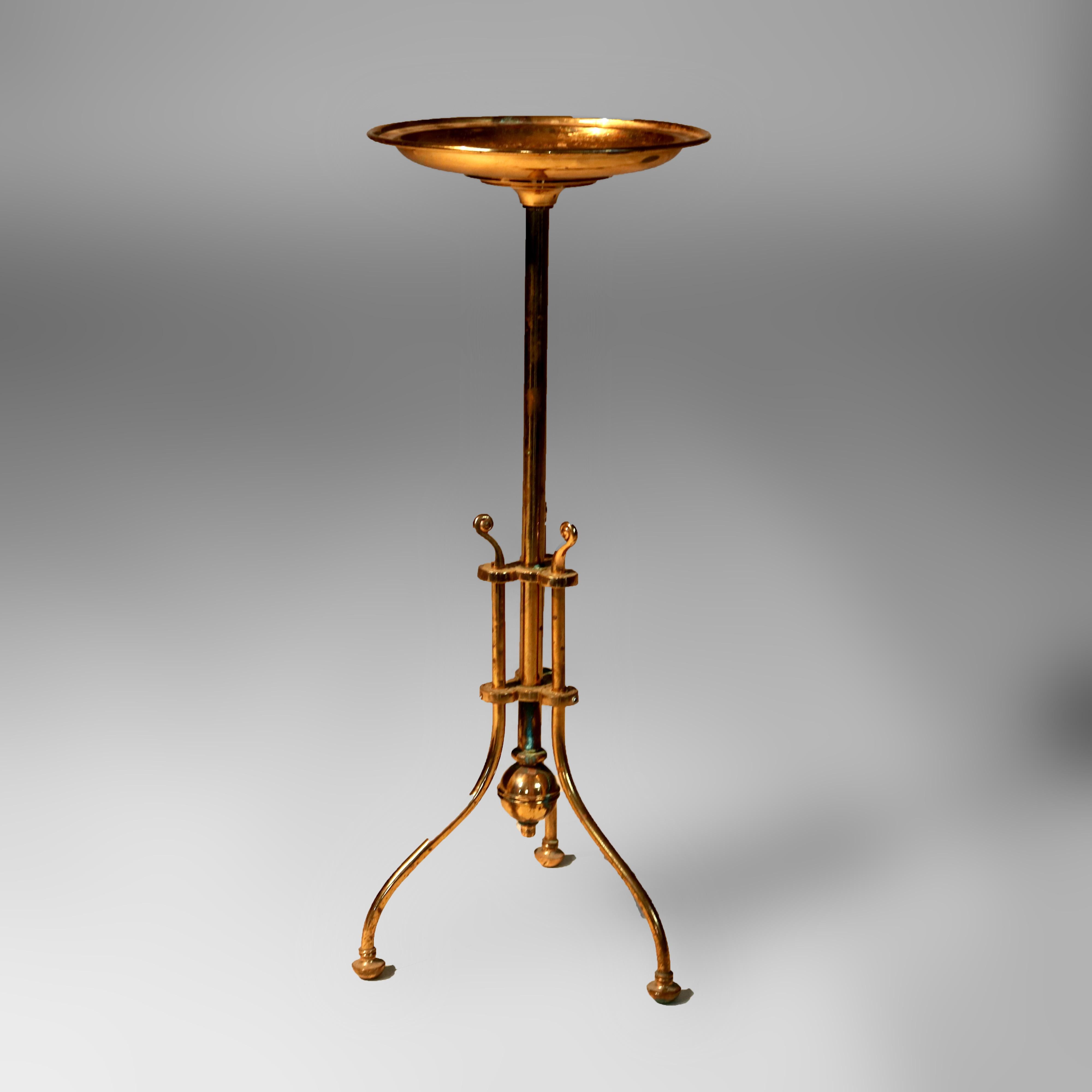 Aesthetic Movement Antique Bradley & Hubbard Charles Parker Style Brass Calling Card Stand C1870