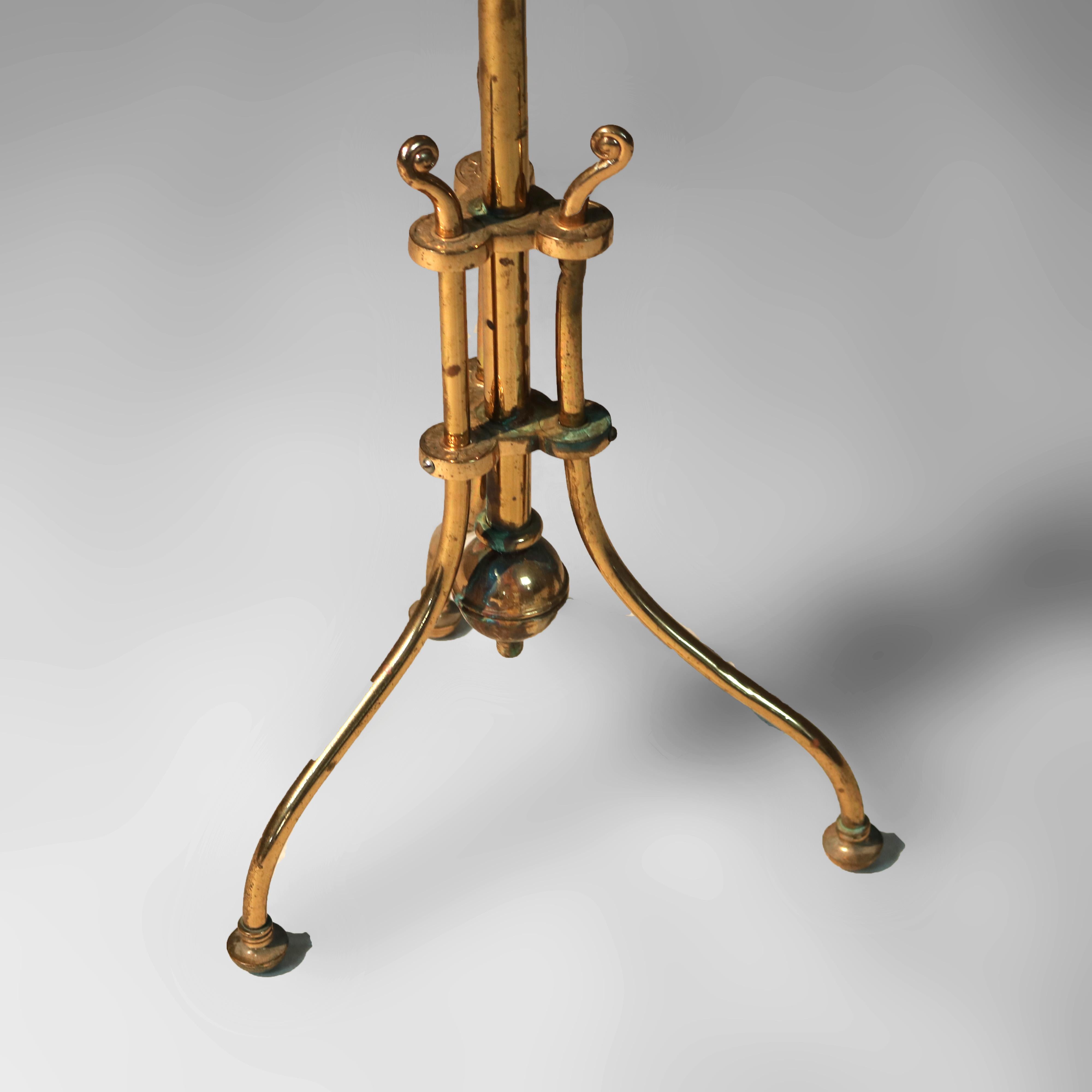 19th Century Antique Bradley & Hubbard Charles Parker Style Brass Calling Card Stand C1870