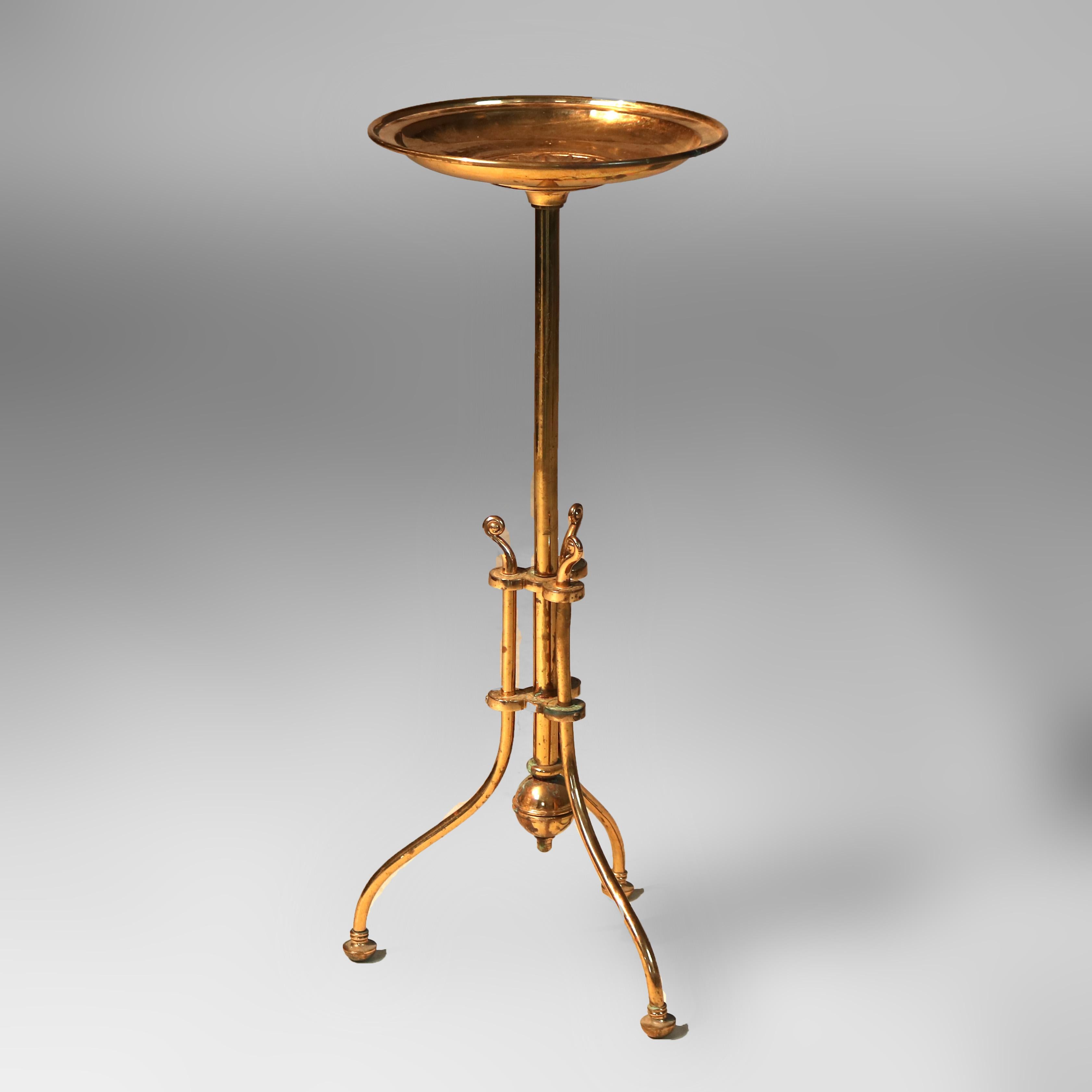 Antique Bradley & Hubbard Charles Parker Style Brass Calling Card Stand C1870 1