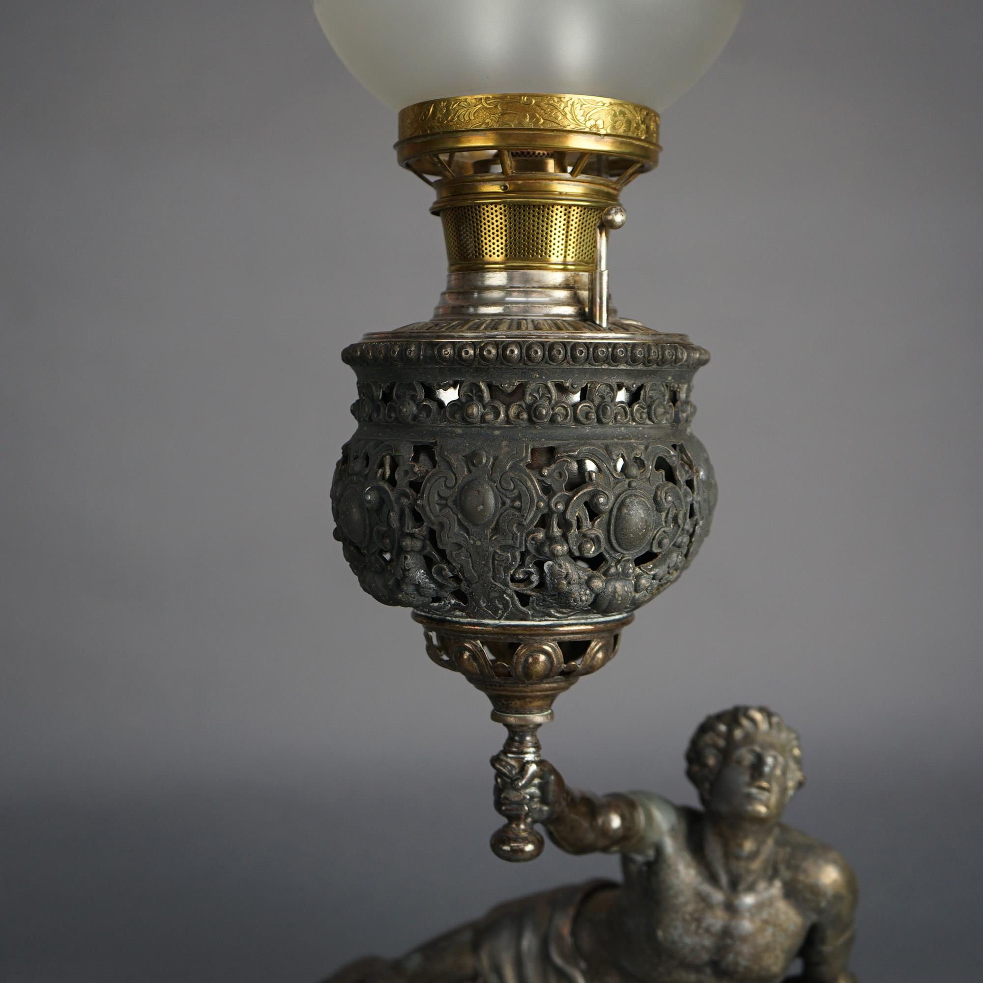 Antique Bradley & Hubbard Figural Soldat Spartiate Lamp After Jean-Pierre Cartot 2