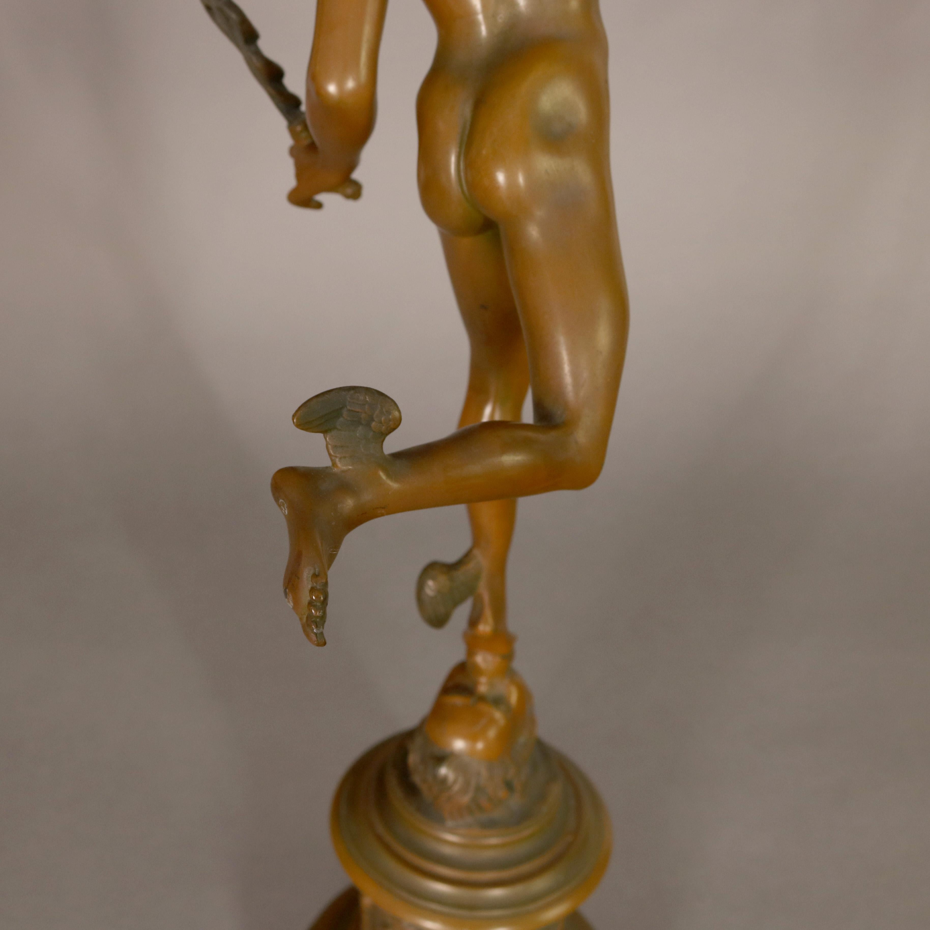 Antique Bradley & Hubbard Gilt Metal Statues of Mercury & Venus, circa 1920 11