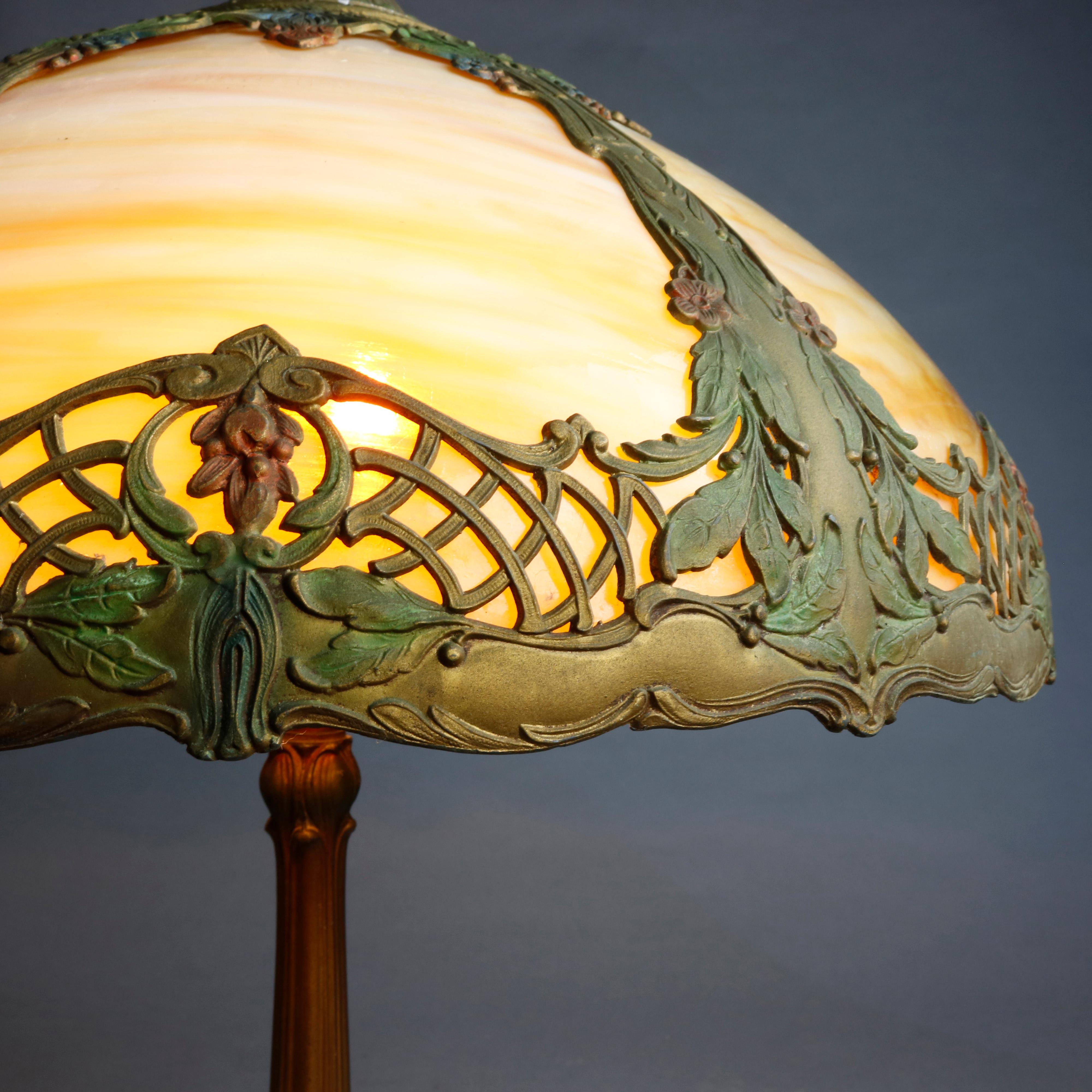 carnival glass lamp
