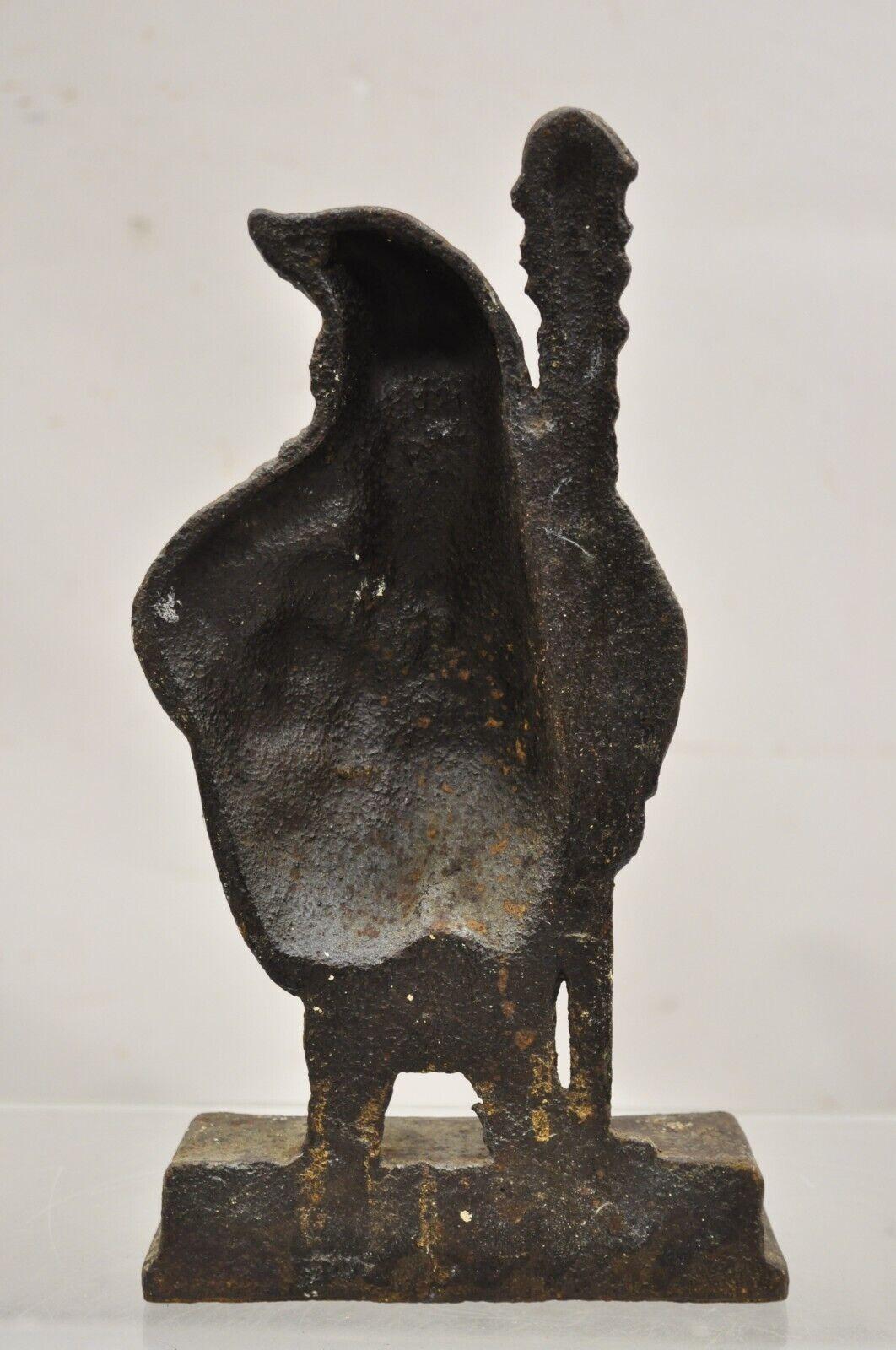 Antike Bradley & Hubbard Victorian Cast Iron Figural Krieger Gnom Türstopper (Eisen) im Angebot