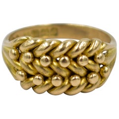 Antique Braided 18 Karat Knot Ring