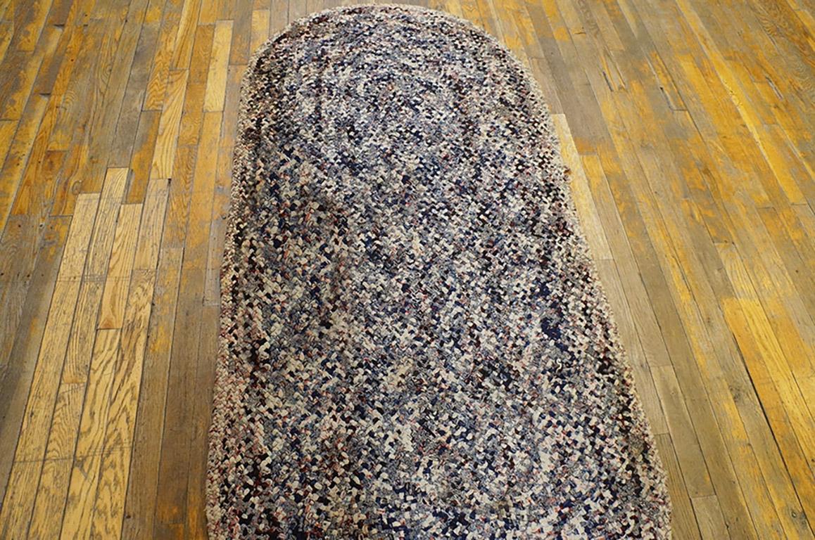 Antiker geflochtener Teppich im Zustand „Gut“ im Angebot in New York, NY