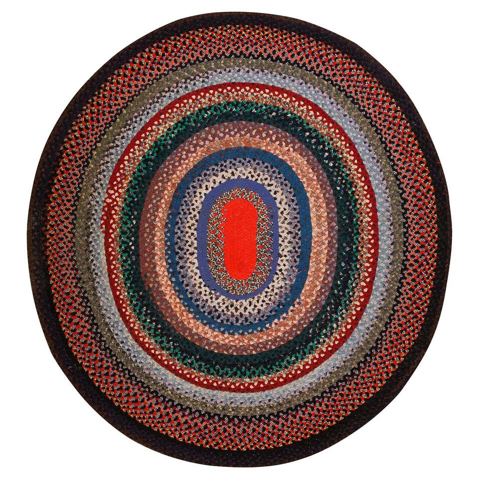 Pool Braided Wool Contemporary Circular Abstract Sculptural Rug For ...