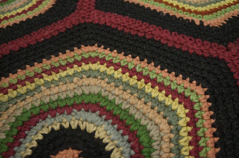 Antique Braided Rug For Sale at 1stDibs