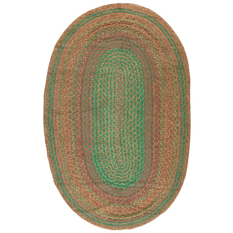 Antique Braided Rug For Sale at 1stDibs