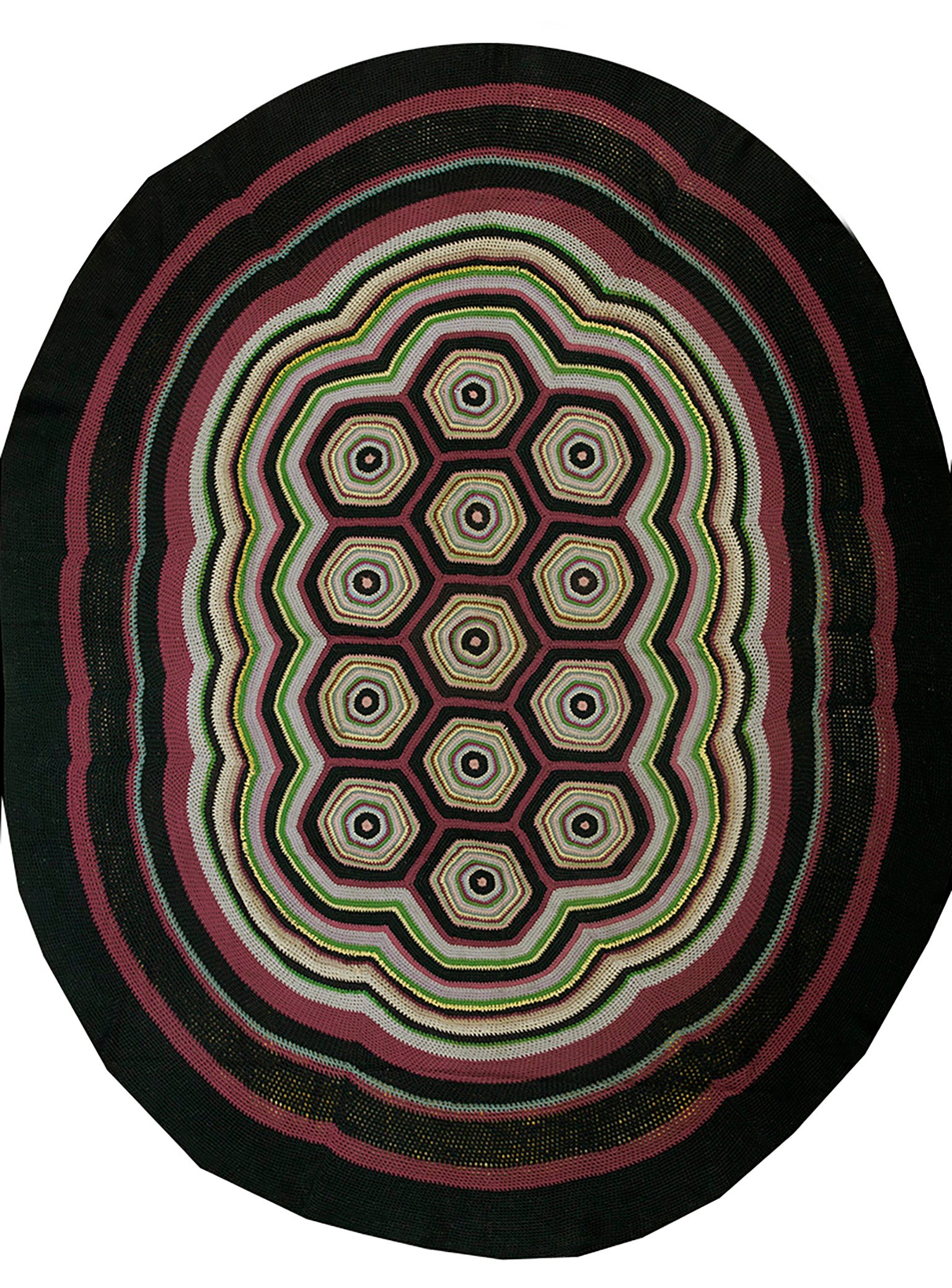 Amerikanischer Häkelteppich aus den 1930er Jahren ( 10'6" x 13'6" - 320 x 411 ) im Angebot