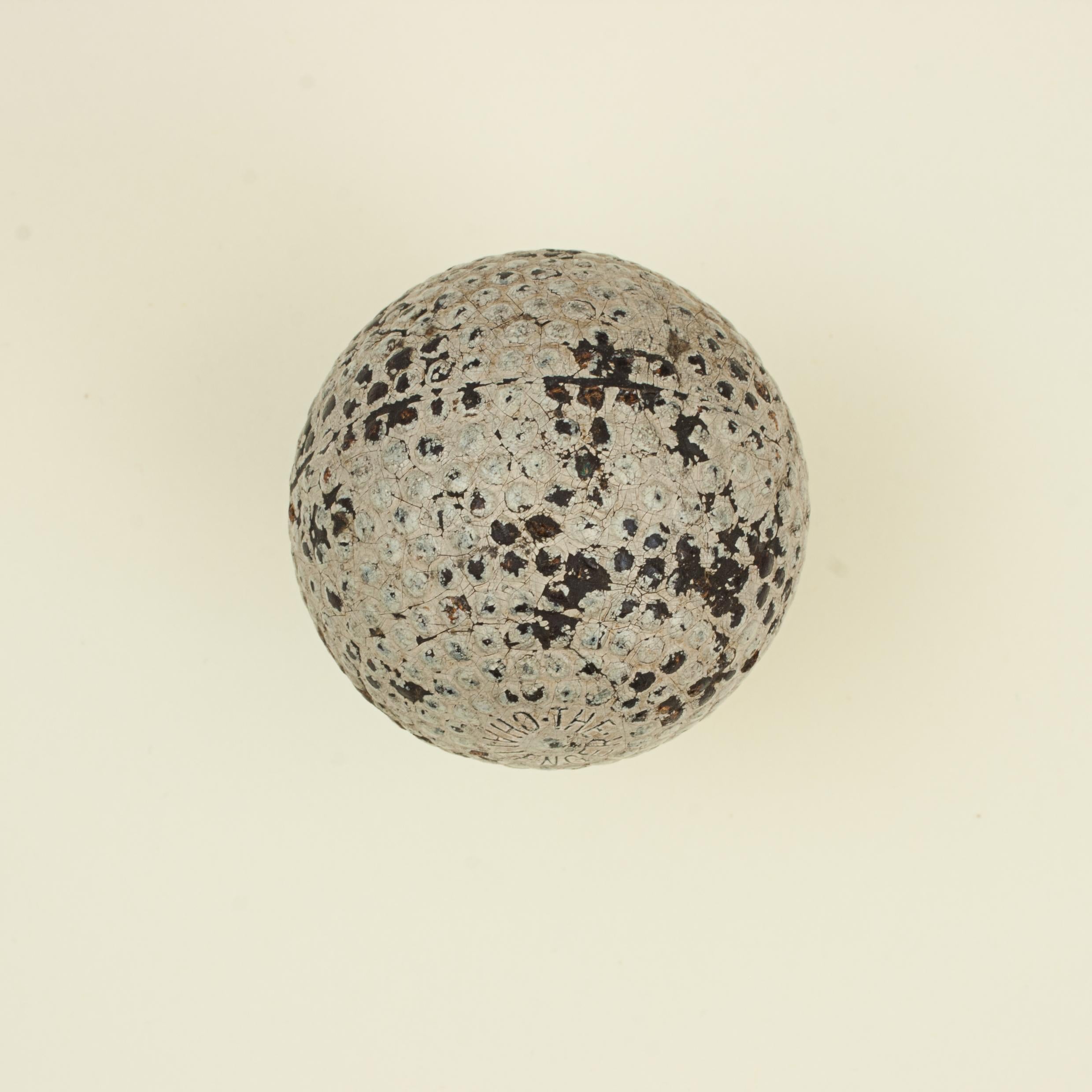 British Antique Bramble Pattern Golf Ball For Sale