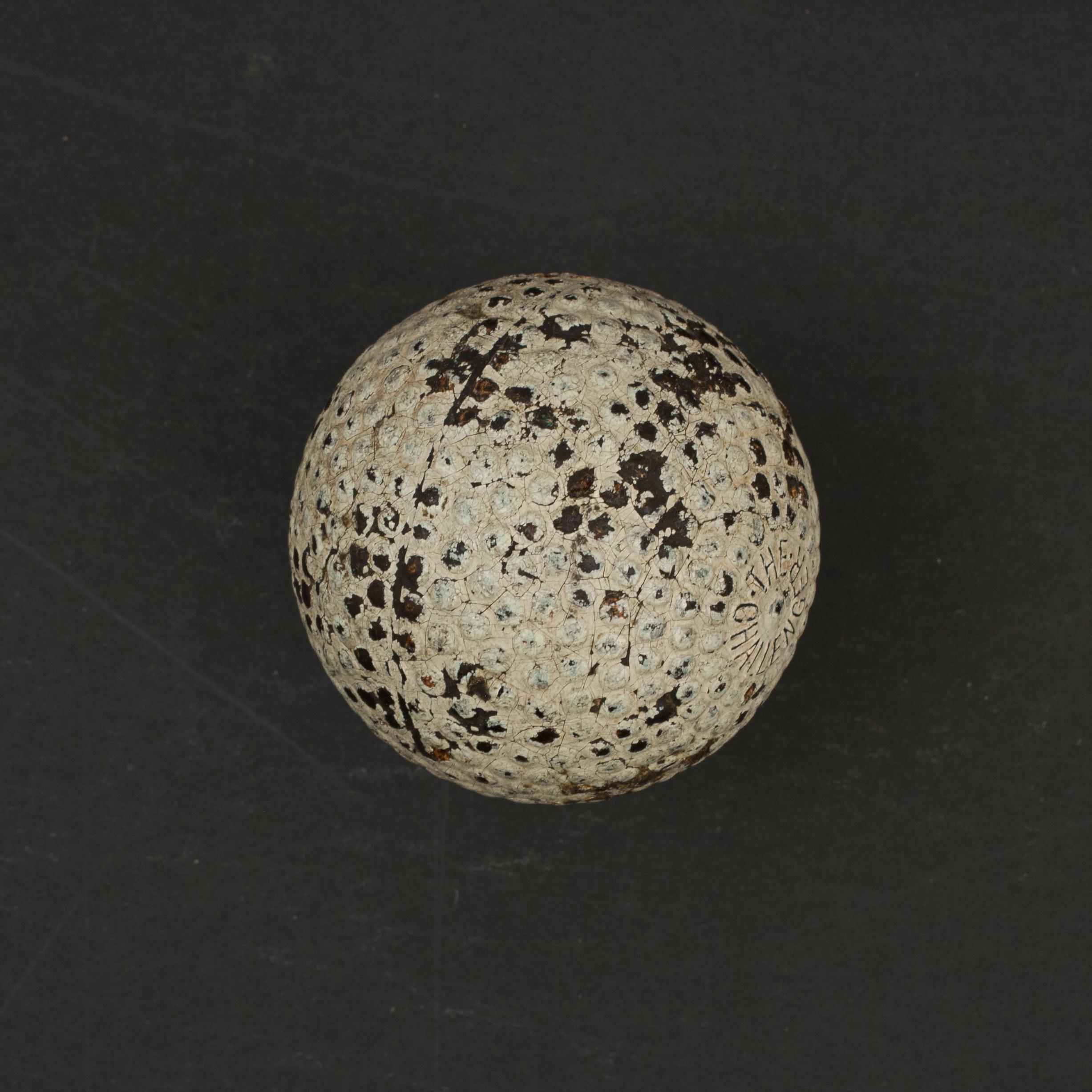 Early 20th Century Antique Bramble Pattern Golf Ball For Sale