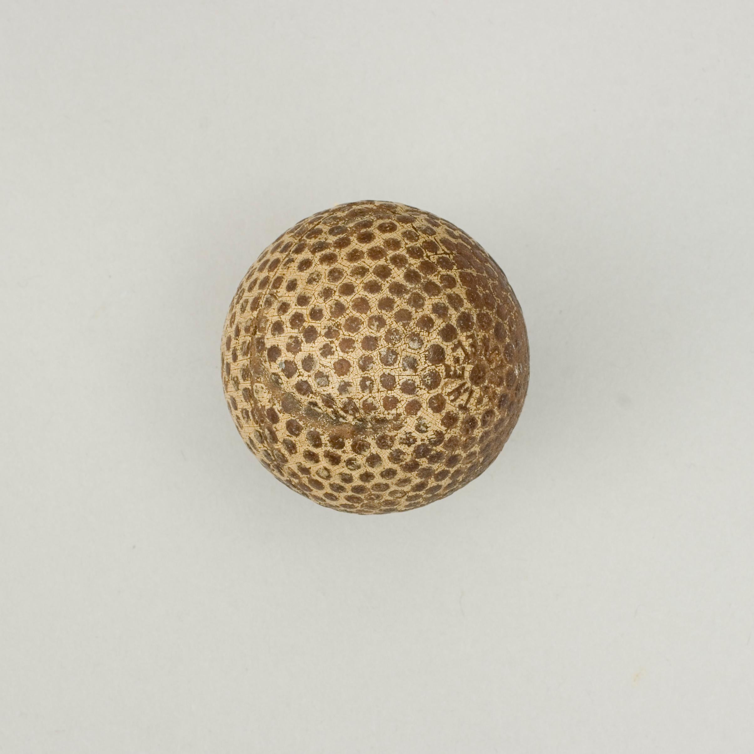 Scottish Antique Bramble Pattern Golf Ball, the Colonel For Sale