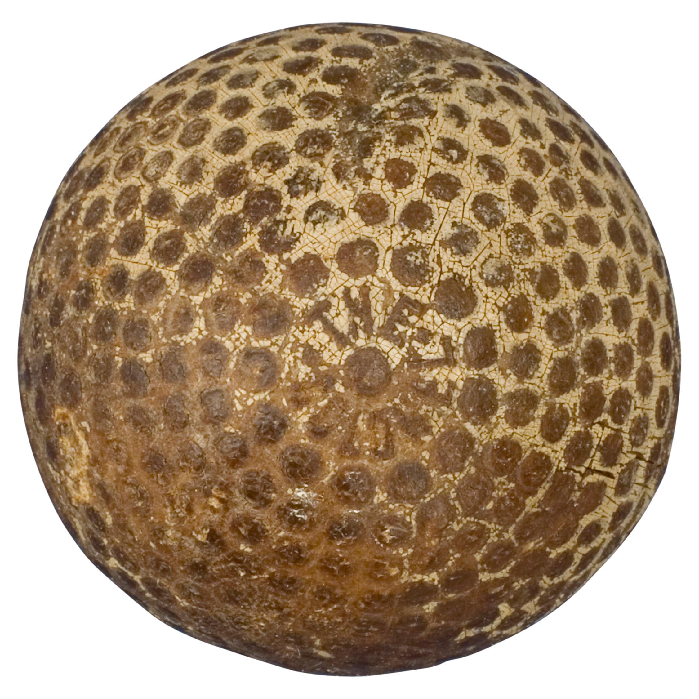 Antique Bramble Pattern Golf Ball, the Colonel For Sale