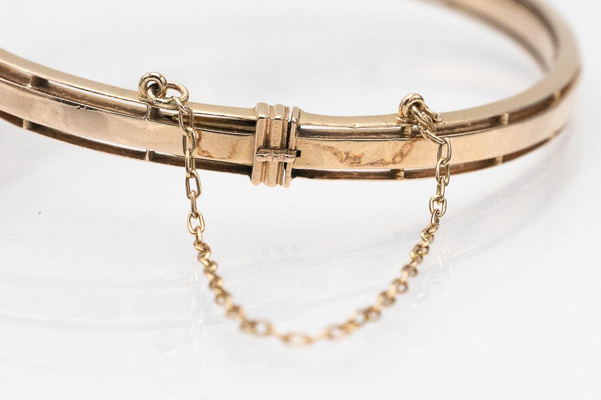 Women's or Men's Antique brangle bracelet with Old-European Diamond, Austria-Hungary, 1880s.