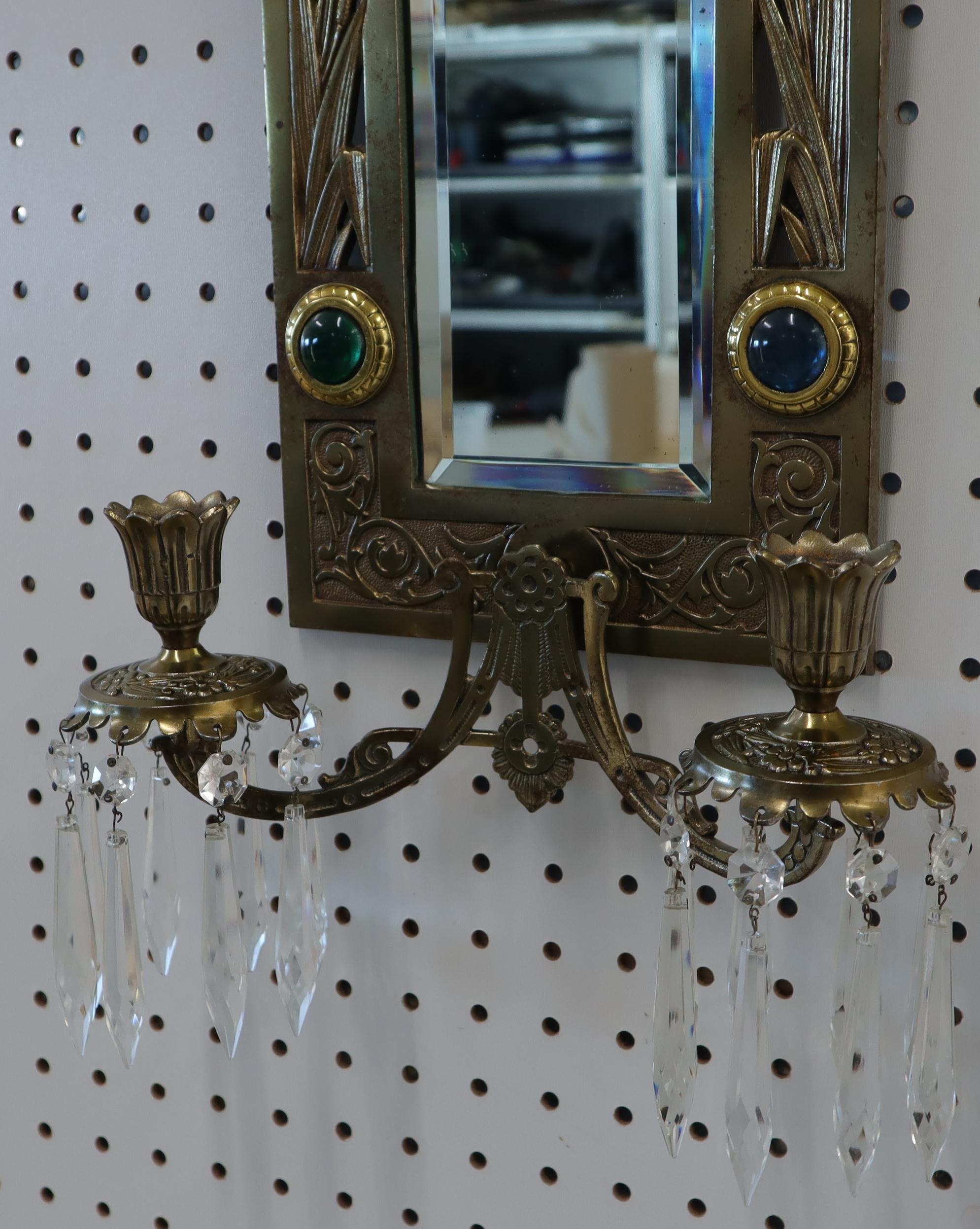 antique mirrored candle sconces