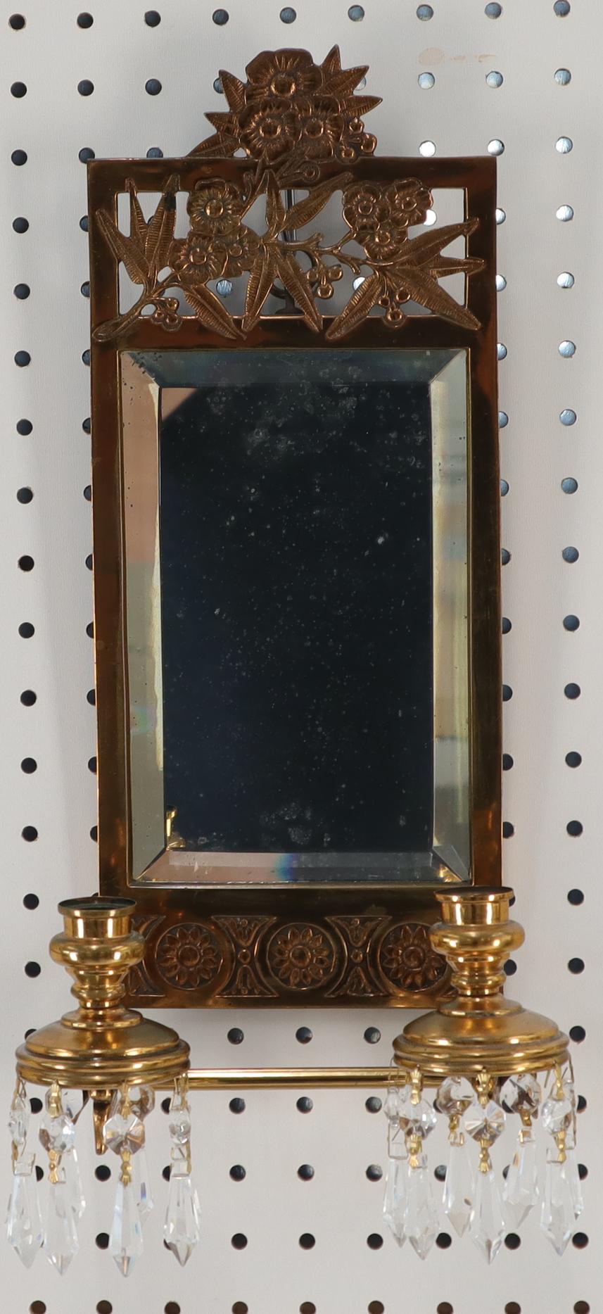 Antique mirror sconce, circa 1875. Good condition for the age.