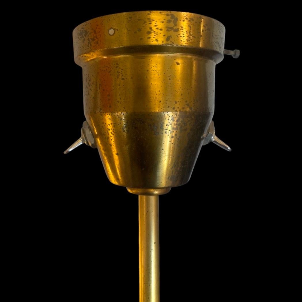 Antique Brass 3 Light Floor Lamp For Sale 1
