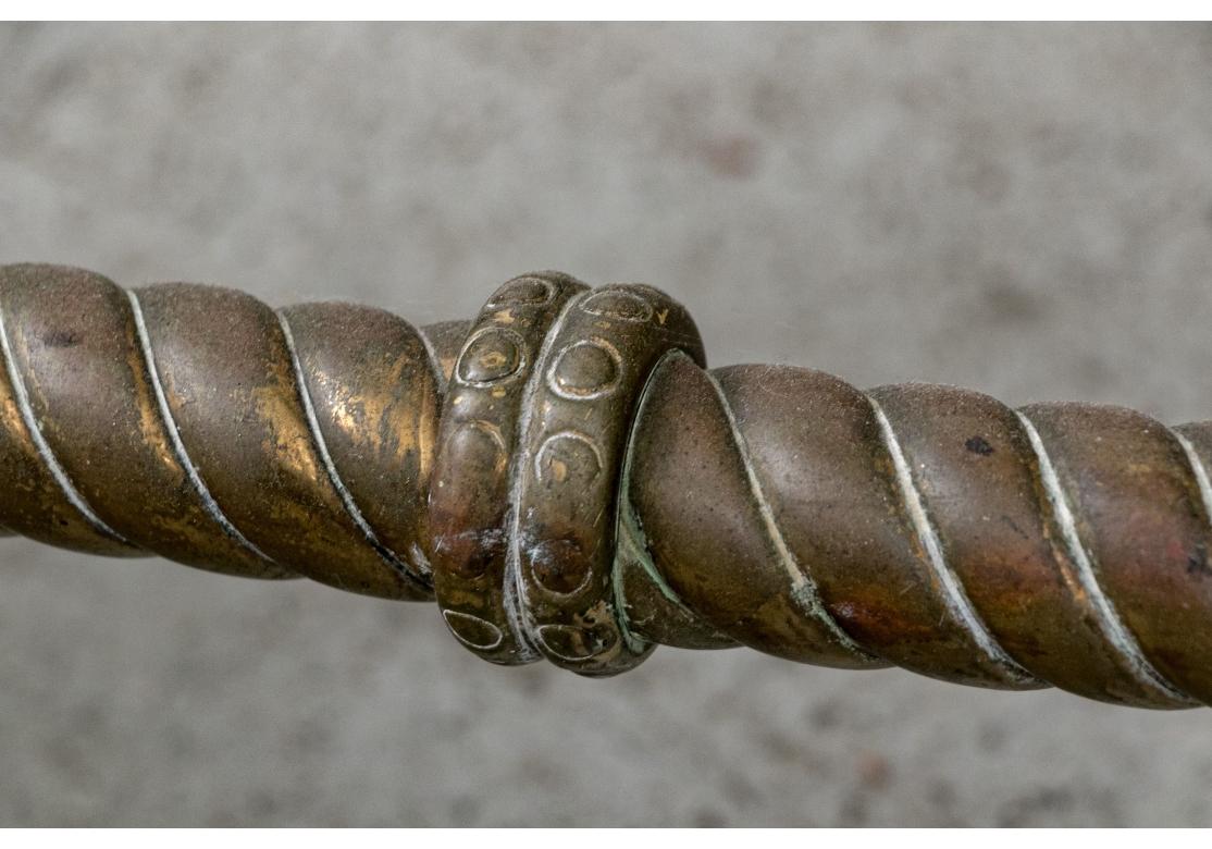 Antique Brass Aesthetic Periode Cheval Spiegel im Angebot 2