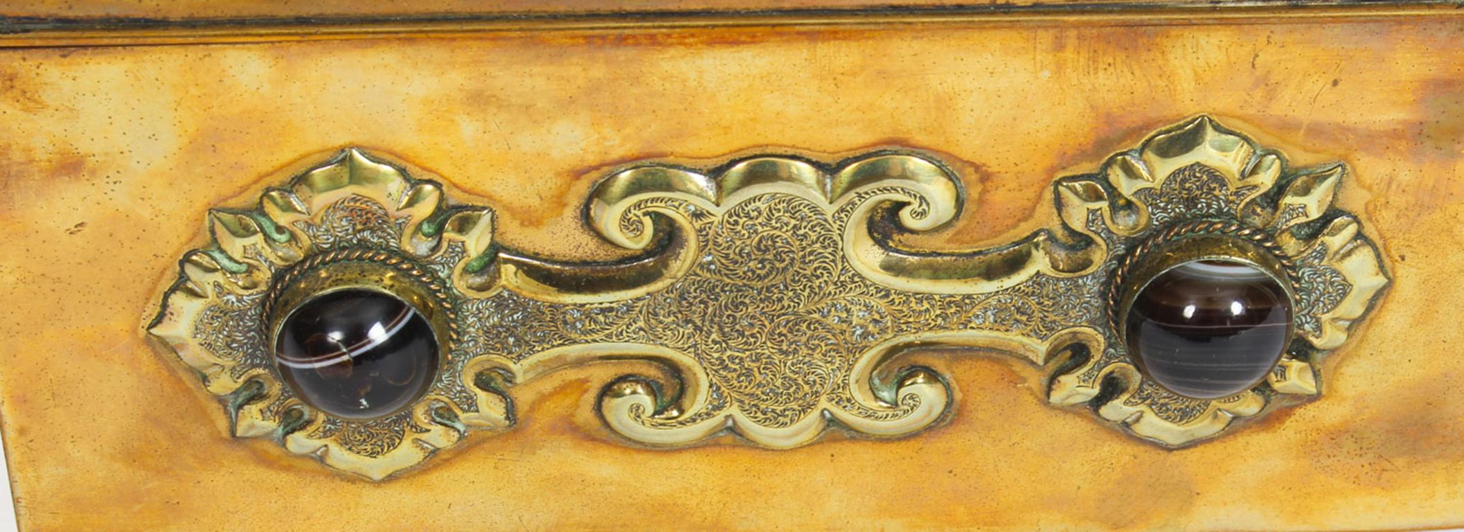 antique brass box