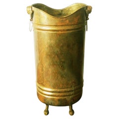 Antique Brass and Bronze Umbrella Stand, France, Early 20th Century