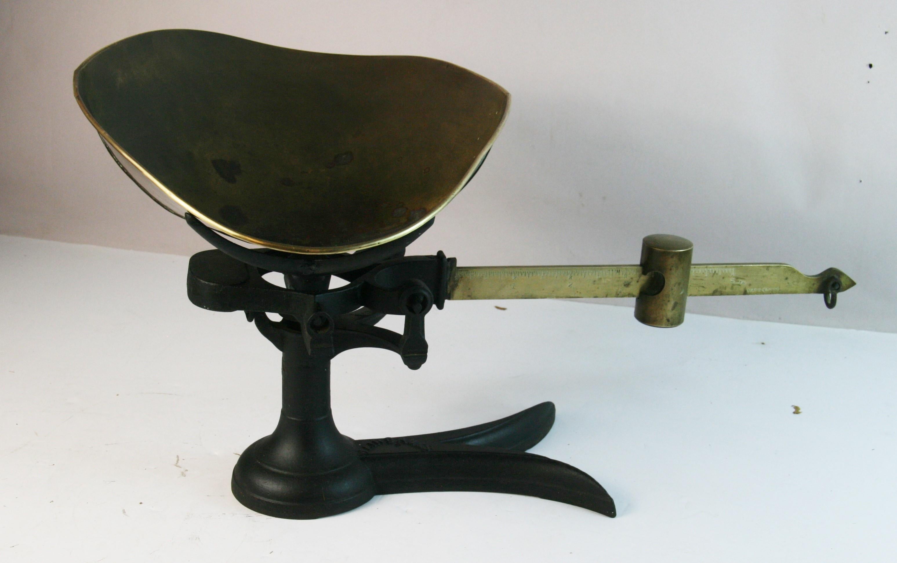Ancienne écaille de jardinière/ Jardinière en laiton et fonte de Fairbanks en vente 1