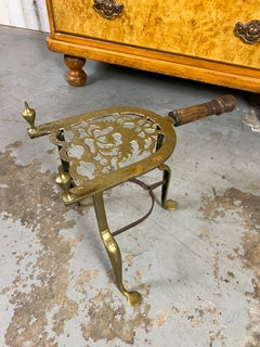 Antique Brass and Forged Iron Trivet