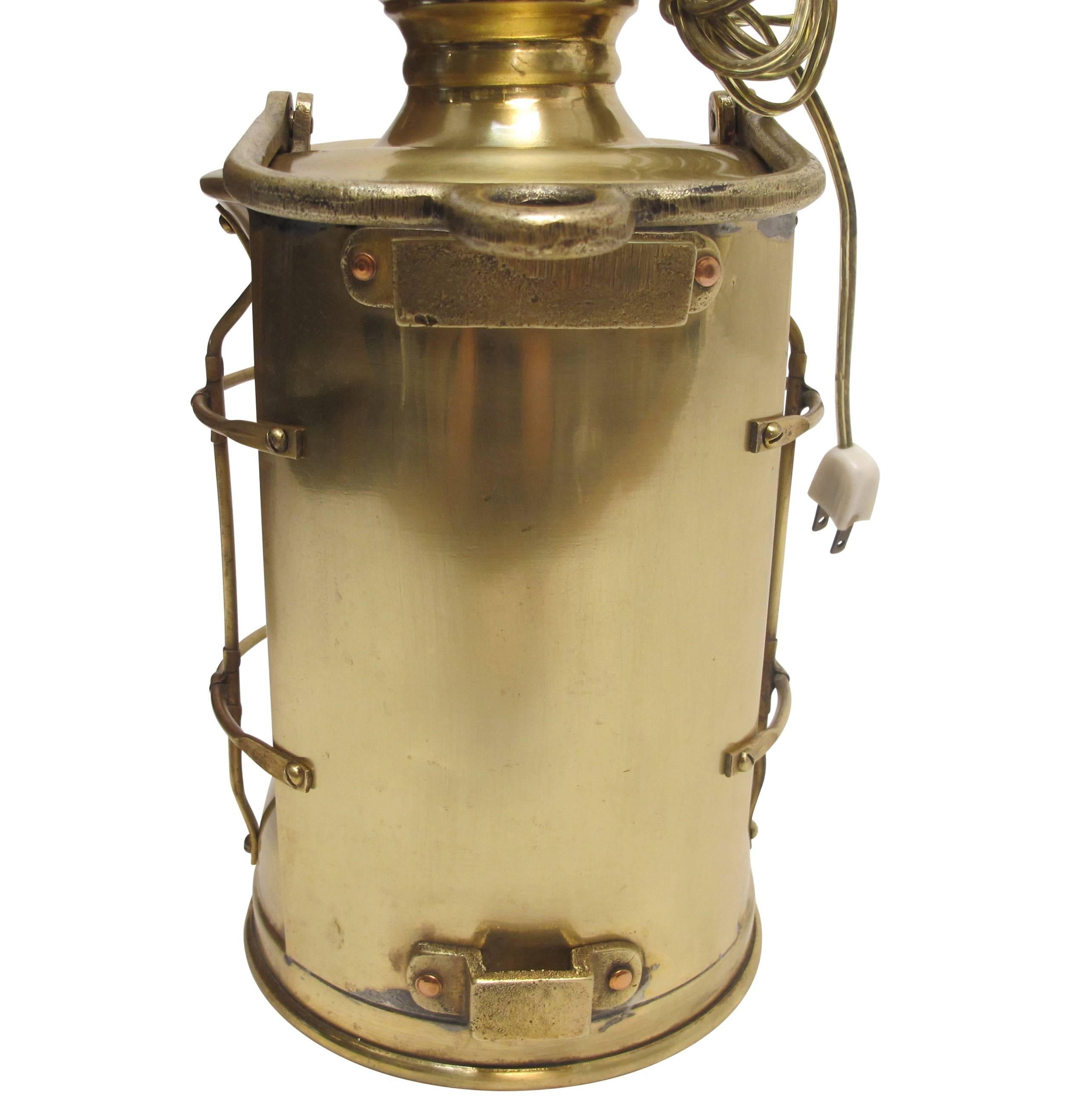 19th Century Brass and Glass Ships Lantern 19th. Century For Sale