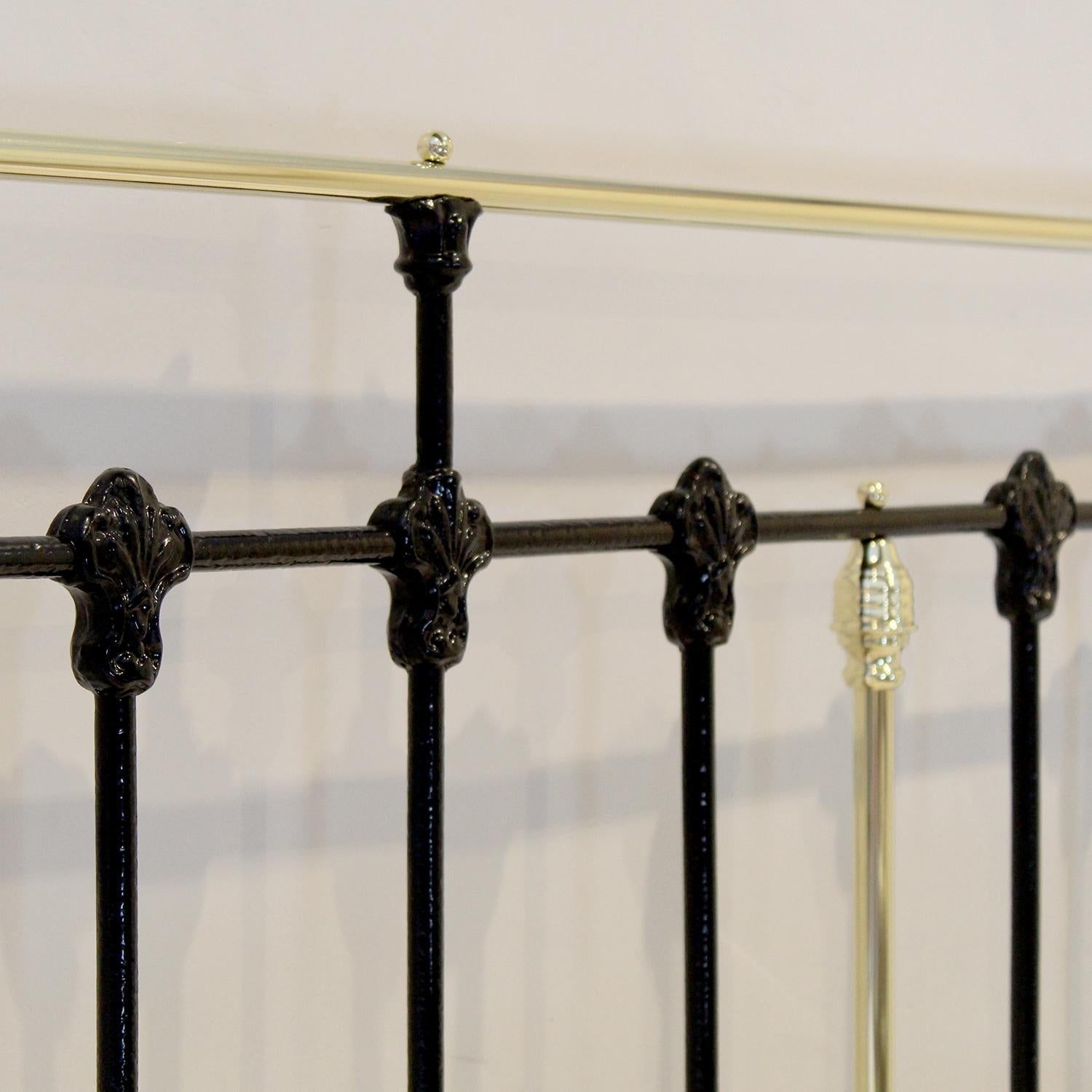 Antique Brass and Iron Bed in Black, MK255 1