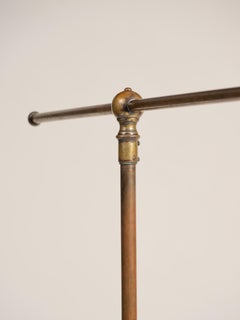 Antique Brass and Iron Coat Rack, England, 1920-30s