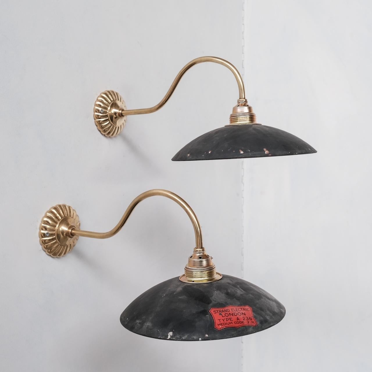 Antique Brass and Mercury Glass Wall Lights '19 Available' For Sale 8