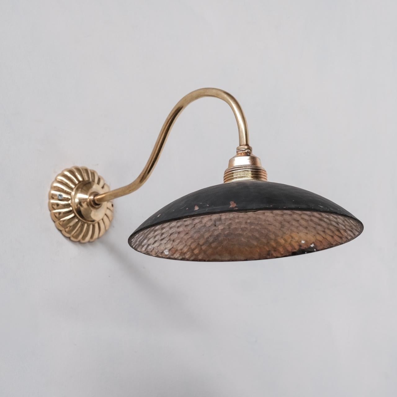 Antique Brass and Mercury Glass Wall Lights '19 Available' In Good Condition For Sale In London, GB