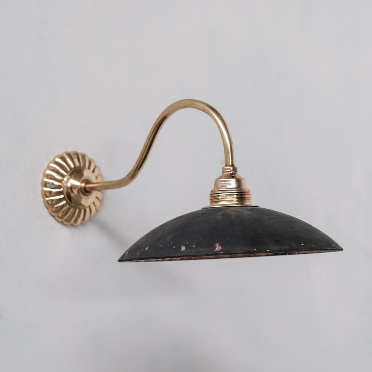 20th Century Antique Brass and Mercury Glass Wall Lights '19 Available' For Sale