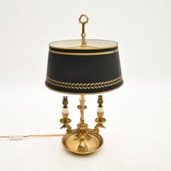 Antique Brass and Tole Table Lamp
