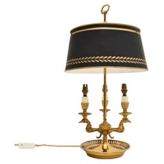 Antique Brass and Tole Table Lamp