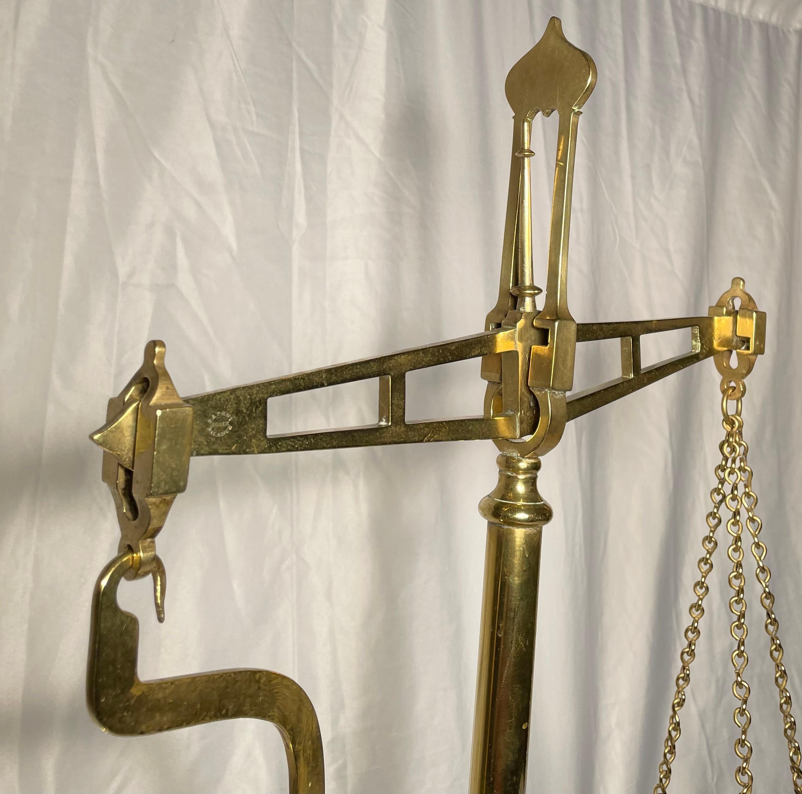 antique brass scales