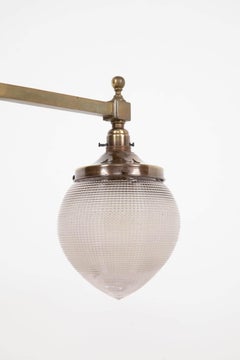 Antique Brass Art Deco GEC / Holophane Glass Table Desk Lamp, c.1920