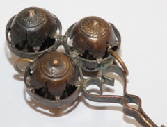 Antique Brass Baby Rattle Whistle Bell Dangles, India
