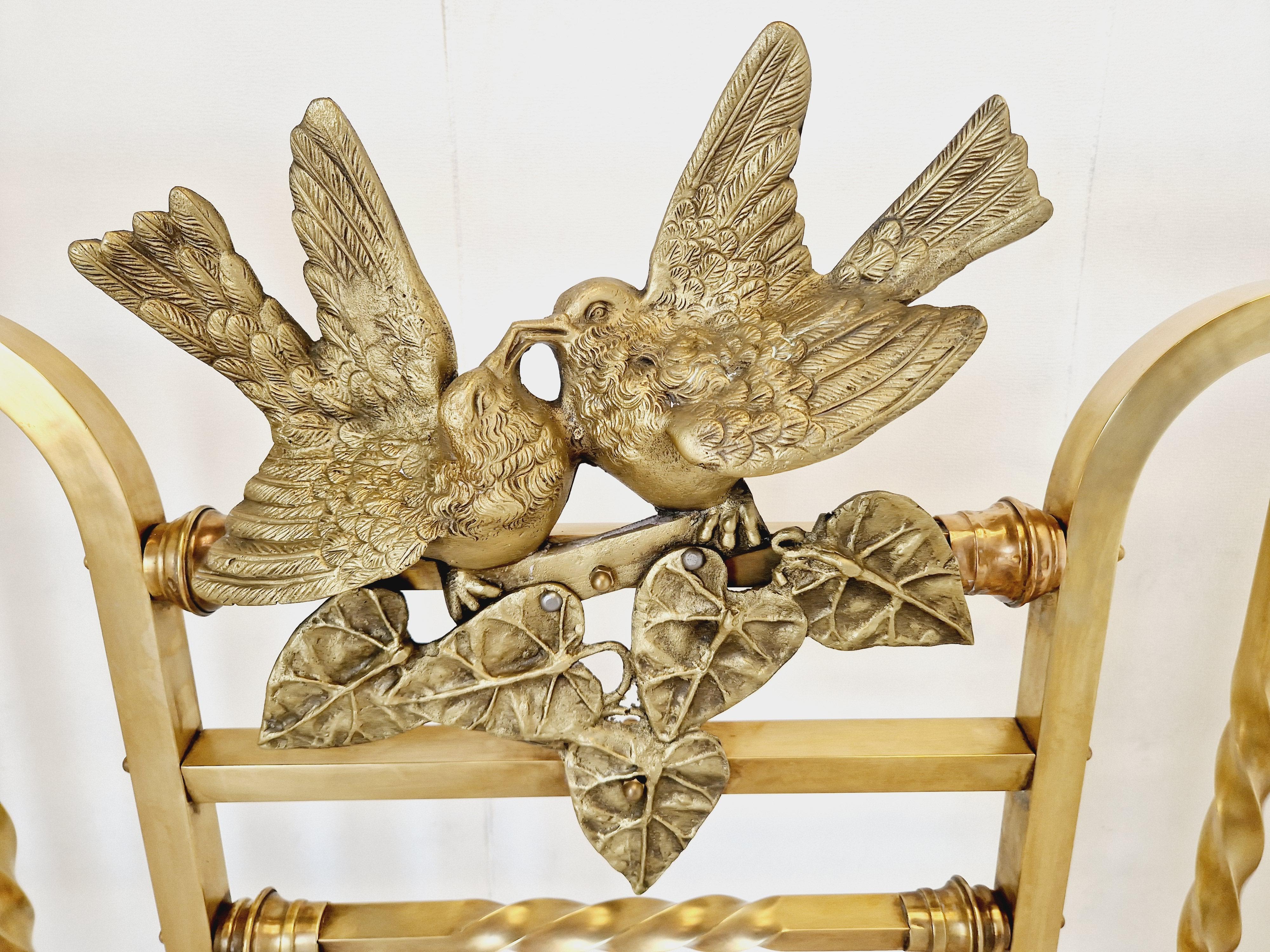 Antique Brass Bed Italian Art Nouveau Period Bronze Eros For Sale 8