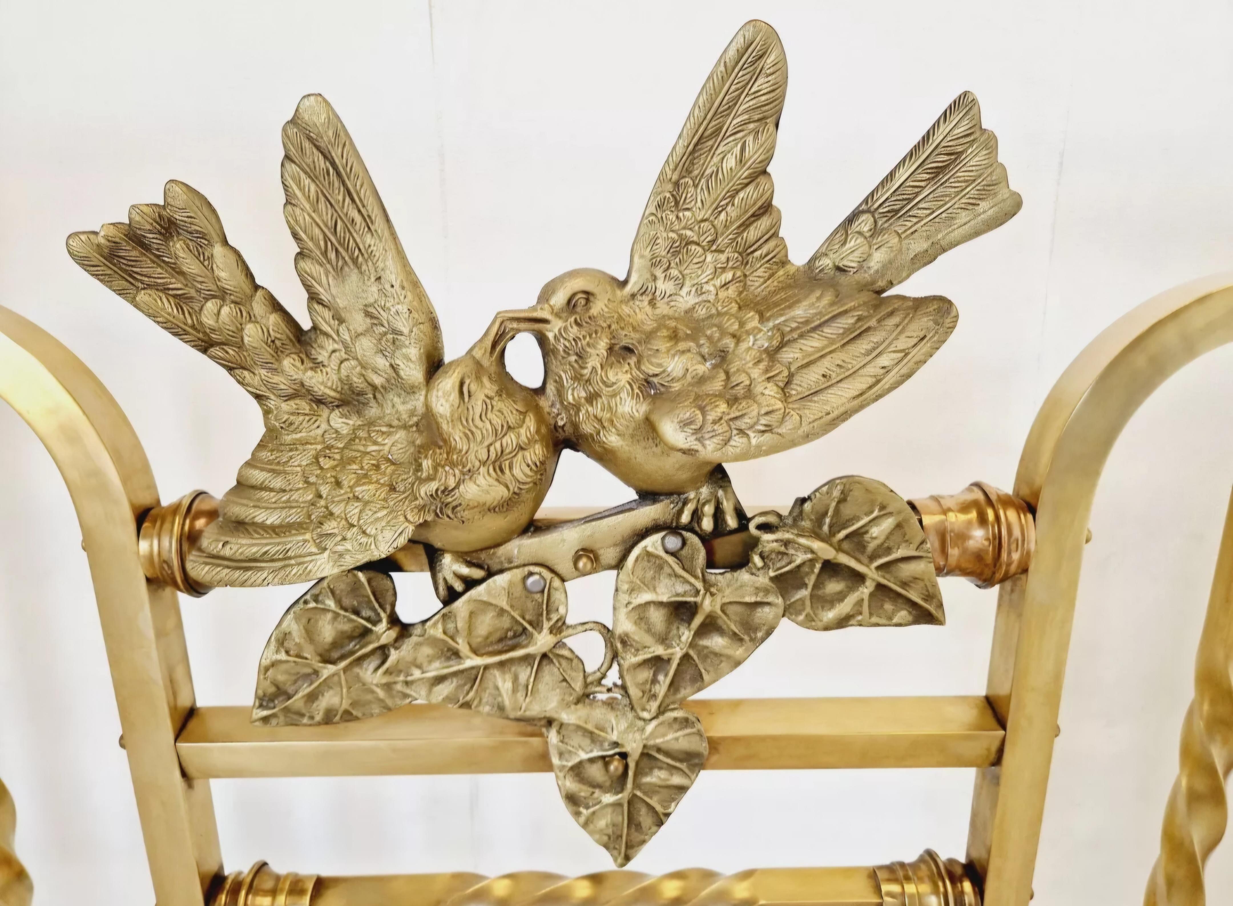 Lit en laiton ancien d'époque Art nouveau italien en vente 4
