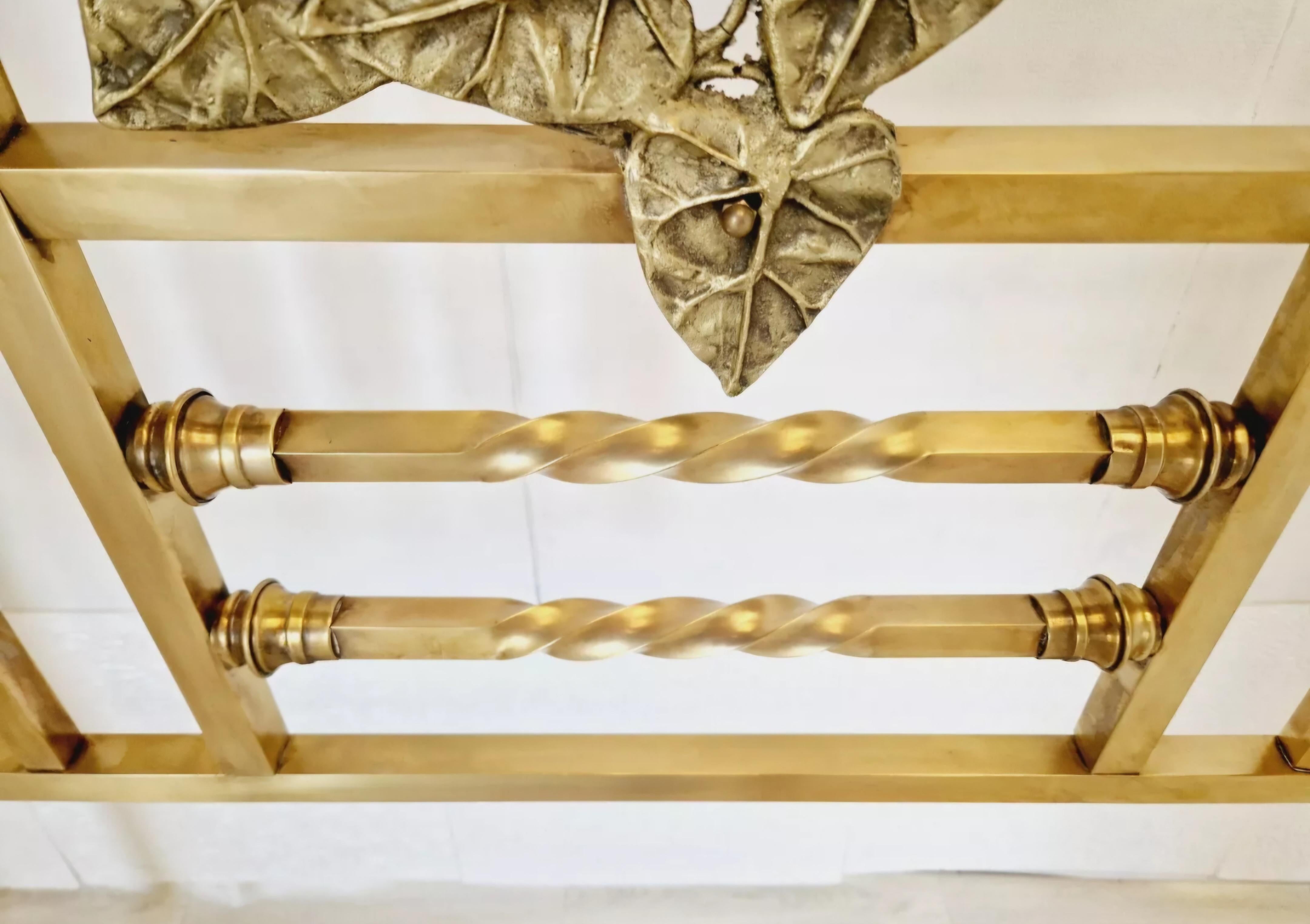 Lit en laiton ancien d'époque Art nouveau italien en vente 3