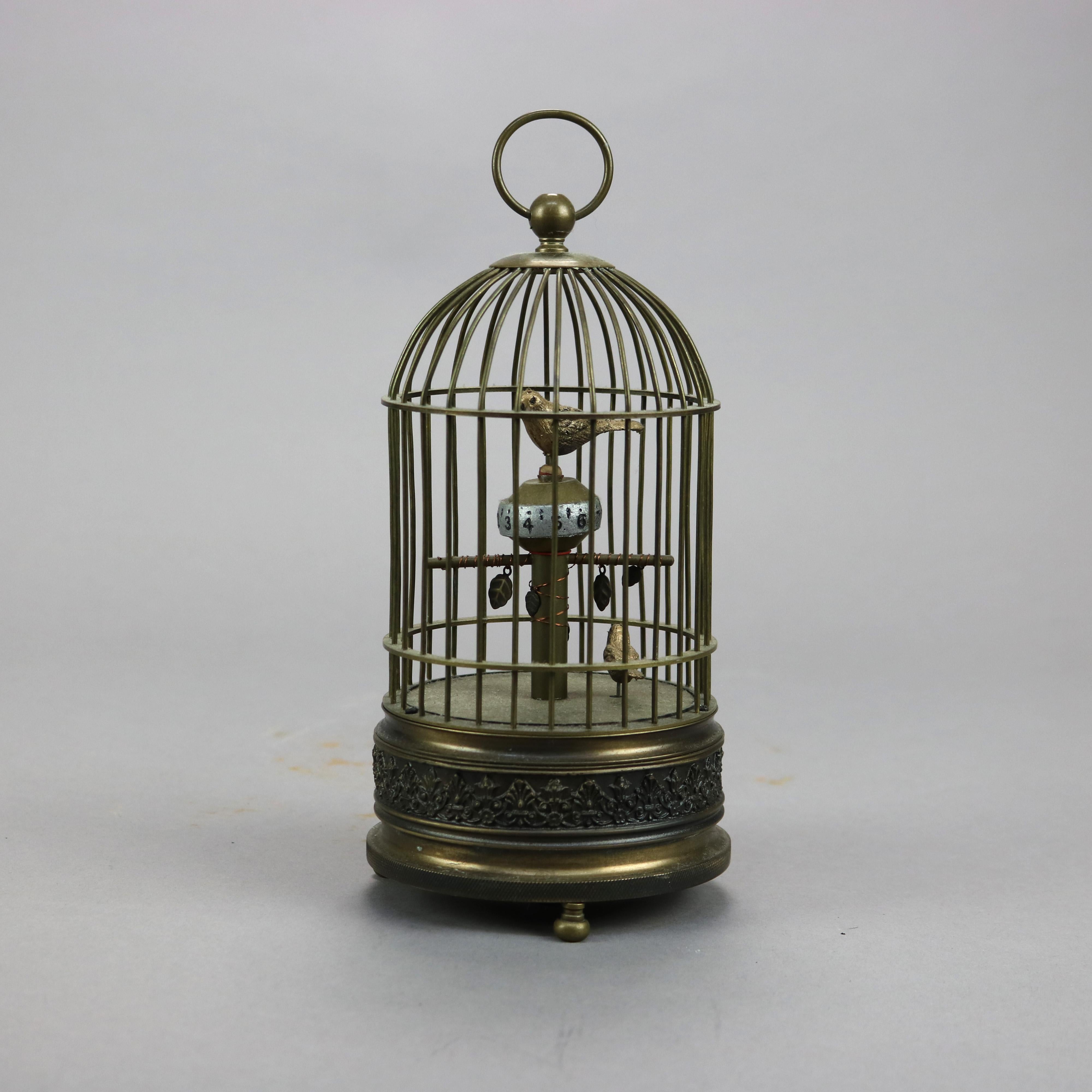 bird cage clock antique