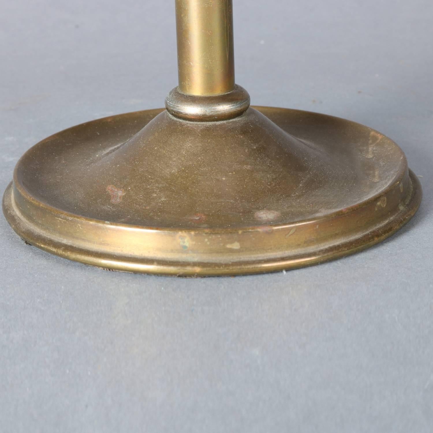 Antique Brass Bradley & Hubbard School Industrial Adjustable Desk Lamp 3