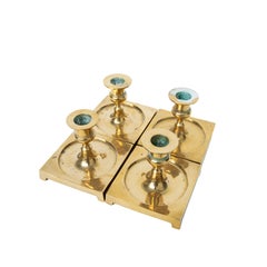 Antique Brass Candleholder from Sweden, Early 1900s