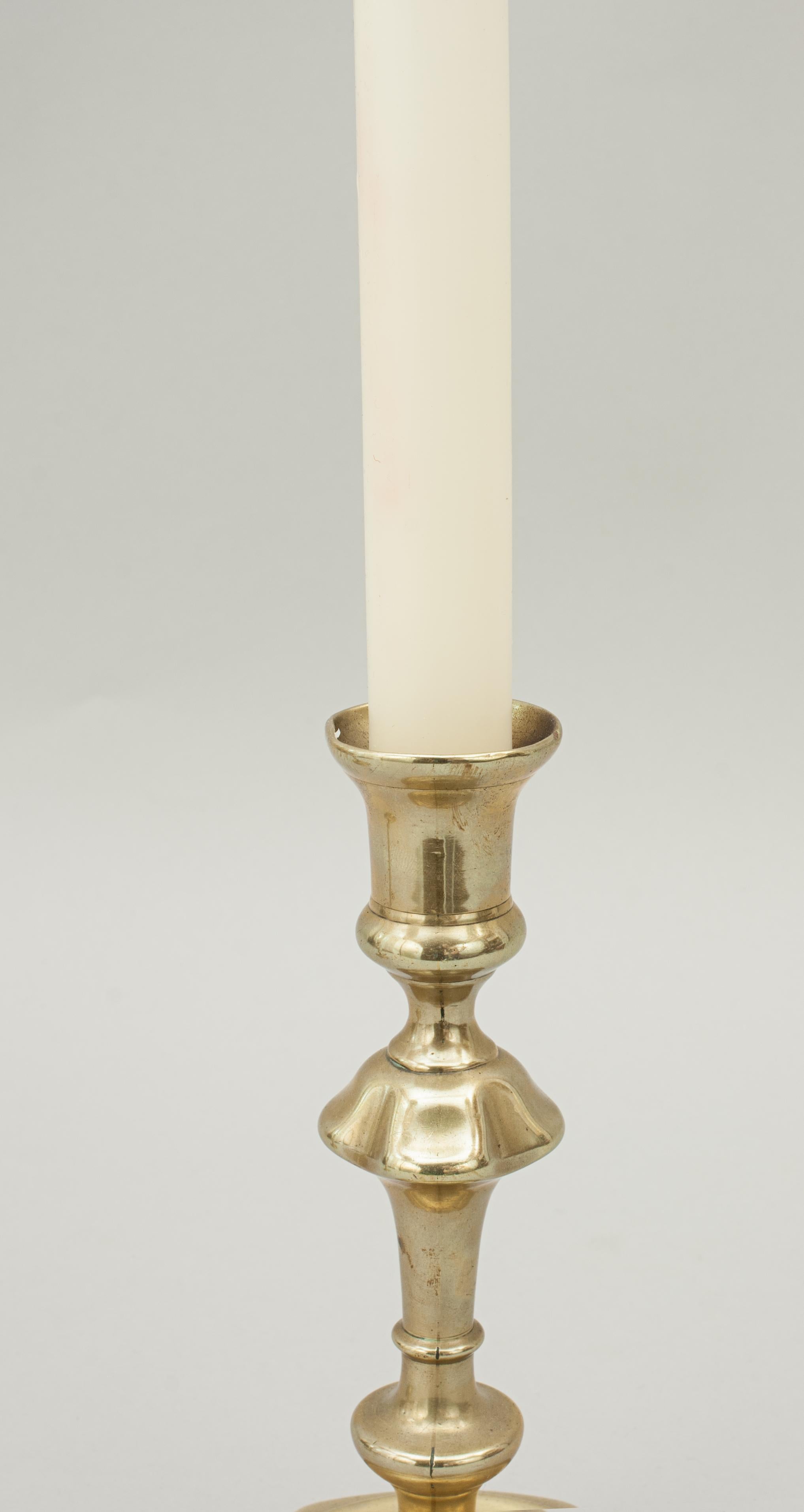 Antique Brass Candlesticks For Sale 2