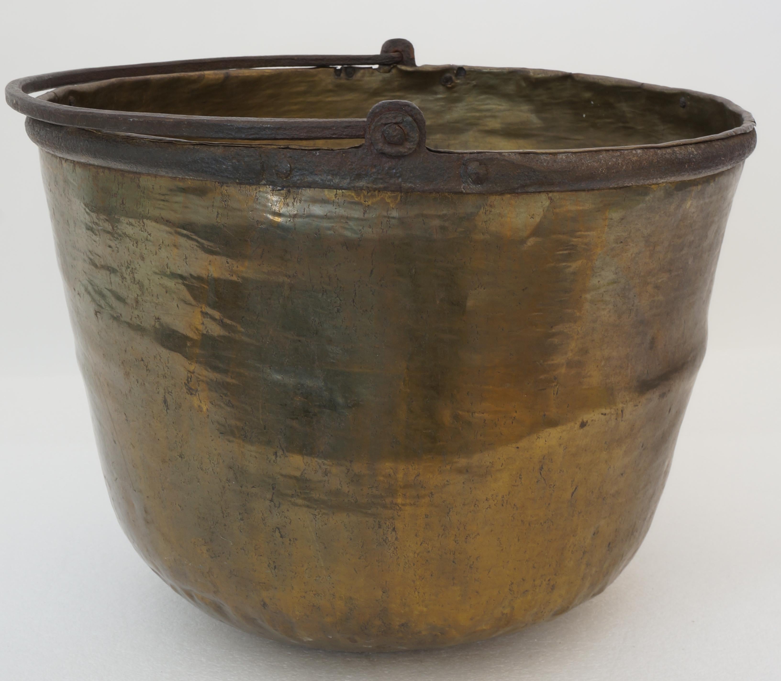 Antique Brass Cauldron  5