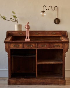 Antique Brass Cecil Sconce - Clear Glass Globe