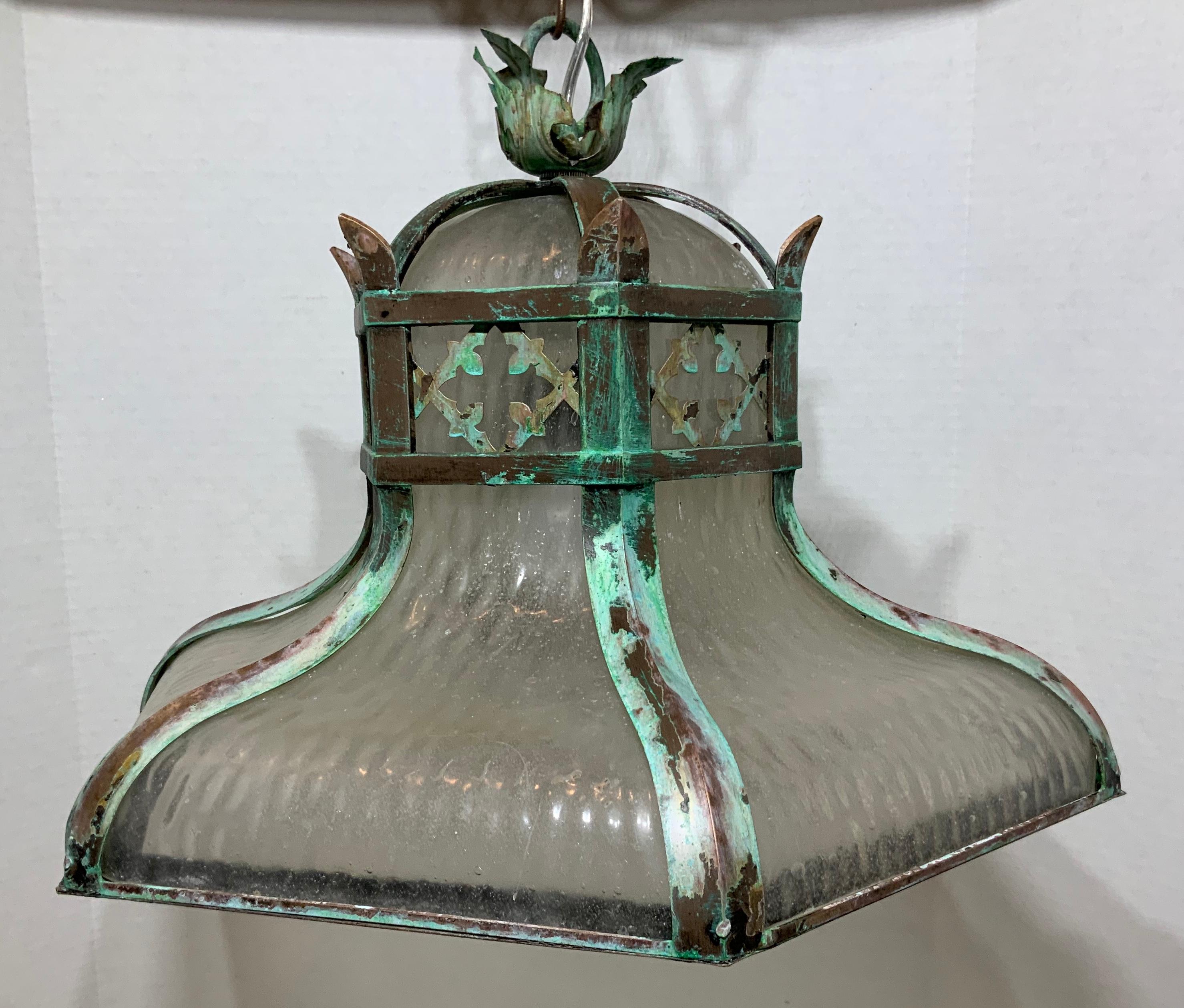 Lustre en laiton ancien en vente 6