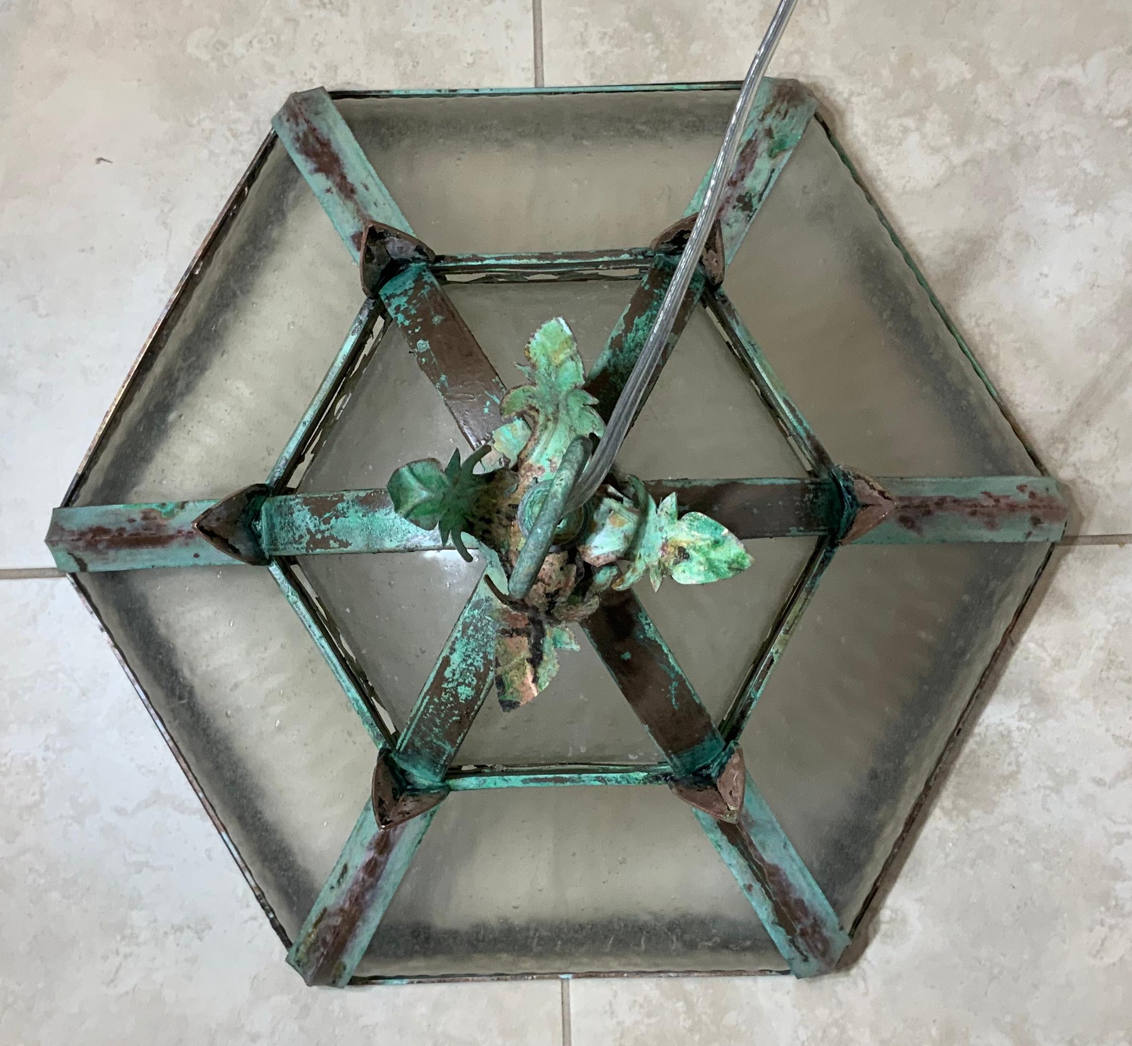 Lustre en laiton ancien en vente 7