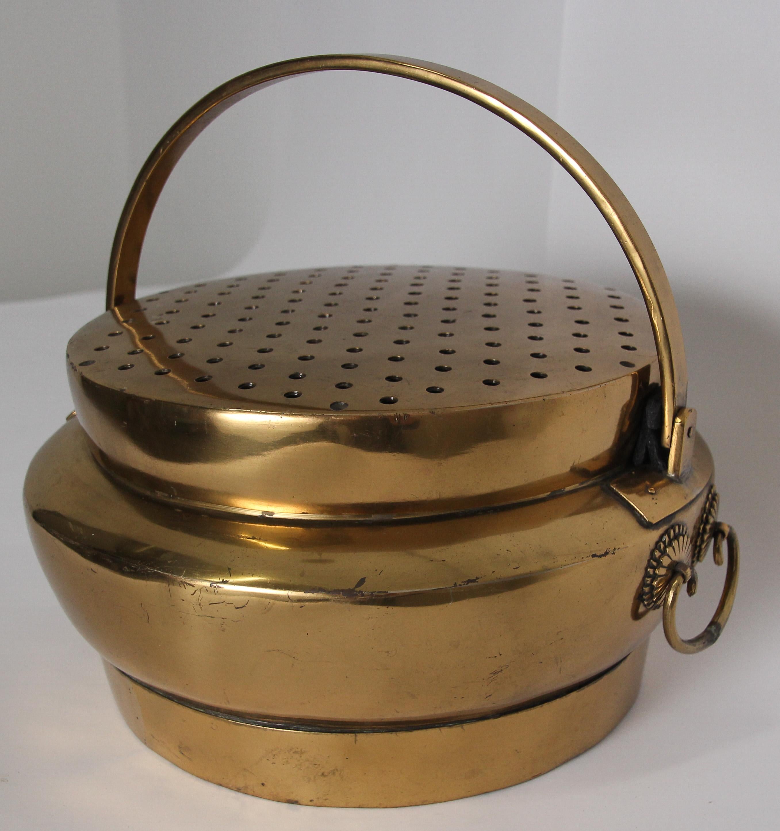Antique Brass Chinese Brazier For Sale 7